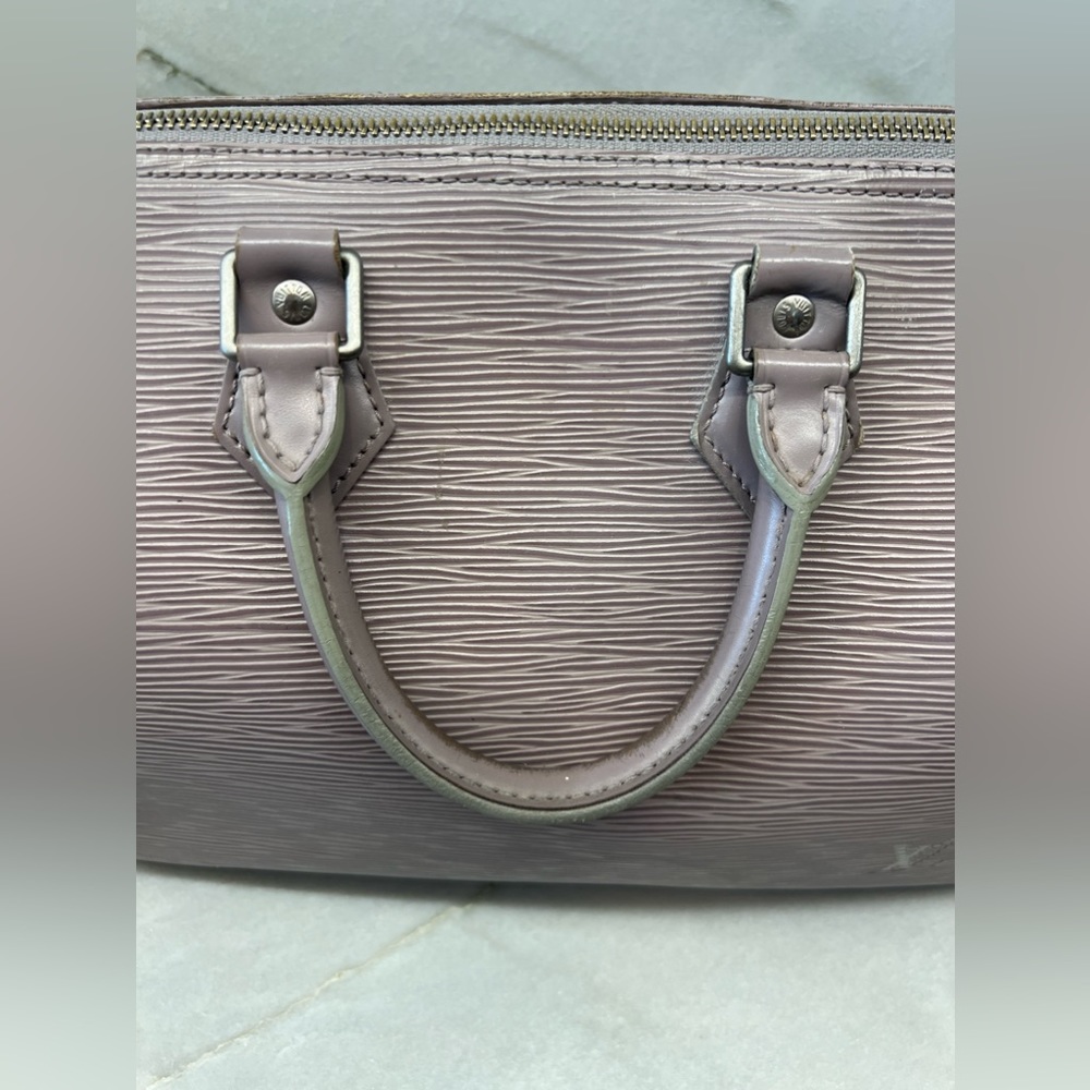 Rare Authentic Louis Vuitton Speedy 25 Lilac Gray Epi Leather - Picture 9 of 17